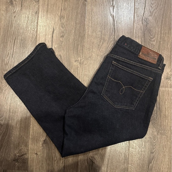 New Lauren Ralph Lauren Womens Jeans 10 Classic Mid Calf Cropped Dark Wash NWOT - Picture 2 of 13